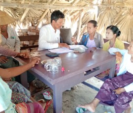 ၀မ်းတွင်းမြို့နယ် ကျောက်အိုး ကျေးရွာတွင် ချေးထုတ်ပေးခြင်းအစည်းအဝေး ဆောင်ရွက်နေခြင်း